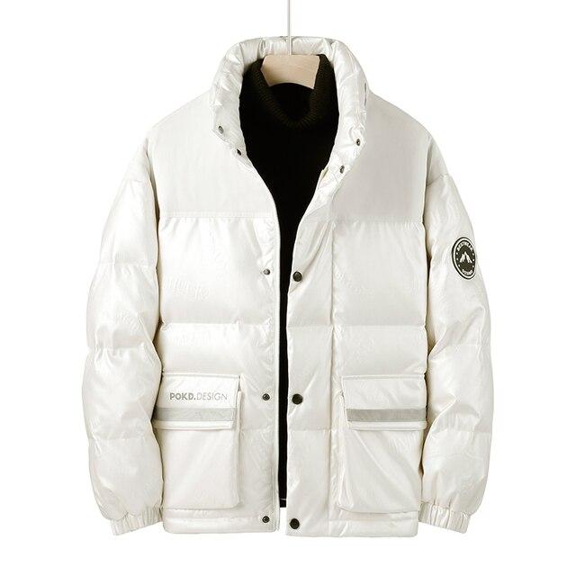 Winter Mens Casual Thick Warm White Duck Down Jacket Coats Male Fashion Windproof Clothing Down Jackets Parka Outerwear