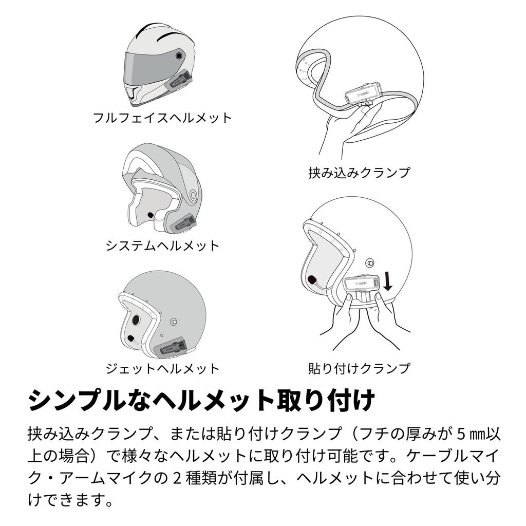 Cardo PACKTALK NEO Motorcycle Intercom and 2nd Helmet Kit with JBL Sound (ACC00016)