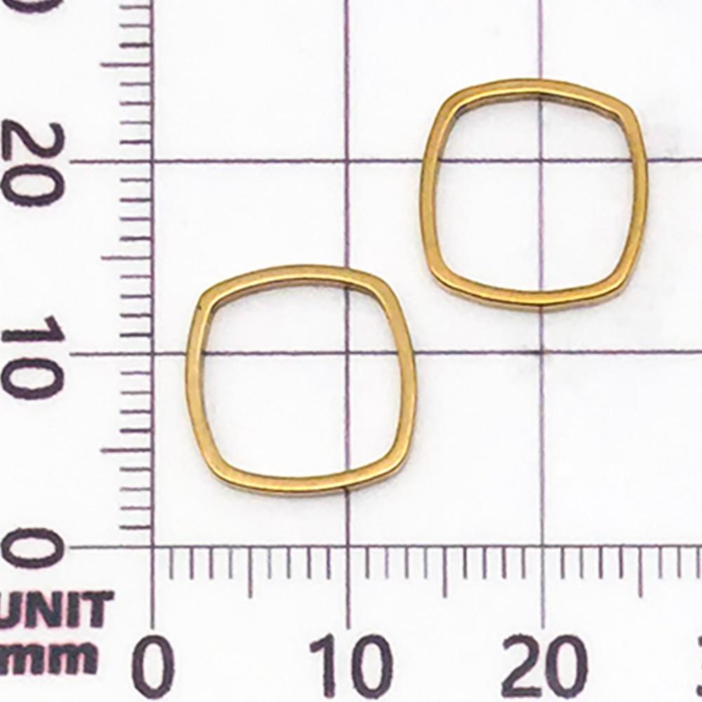 20 Mixed Gold Vacuum-Plated Stainless Steel Geometric Frame Pendant Charms for DIY Jewelry