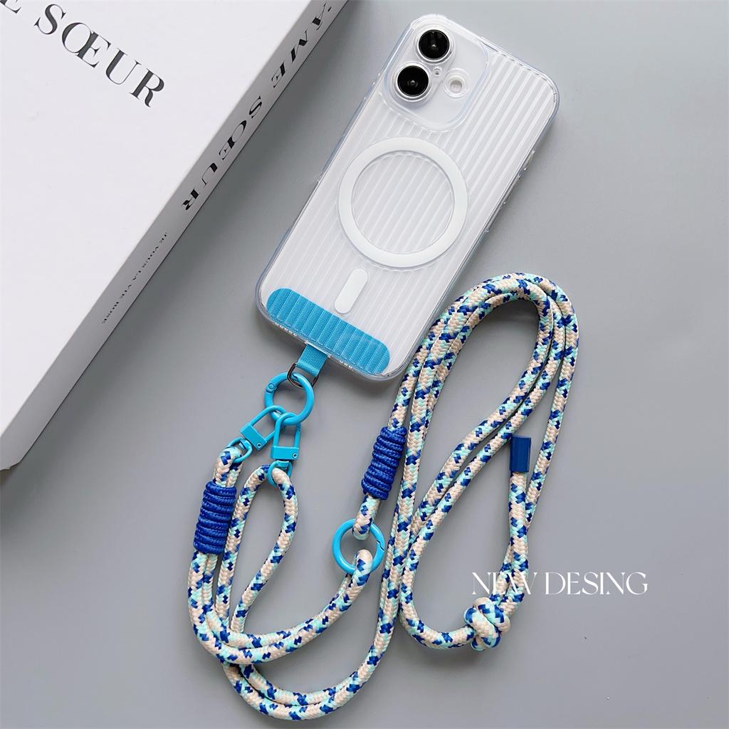 1Pc Fashion Dual Use Adjustable Length Phone Hanging Rope Wrist Rope Diagonal Crossing Rope Neckband Lanyard