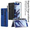 Ultra-thin Magnetic Hinge Pen Slot Wrist Strap Glass Protective Film Case for Samsung Z Fold 7 Fold7 Galaxy Z Fold 6 5 Cover