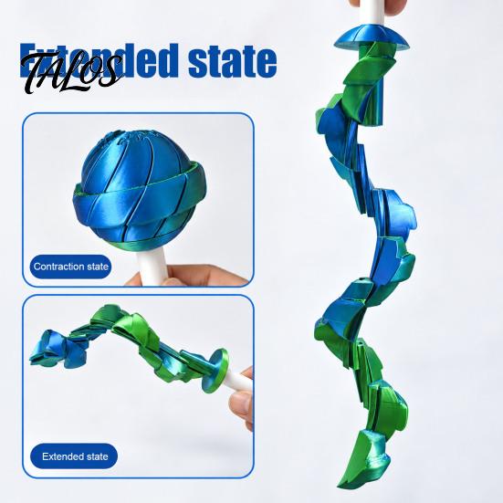 Lustiges Büro-Schreibtischspielzeug, Teleskop-Lutscher-Fidget-Spielzeug, 3D-gedruckte einziehbare Schlangenform, Sensorisch für Sammler, Stressabbau, Kreativ für Eltern und Kinder