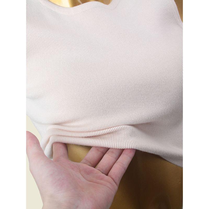 Foreign Trade Original Order Silm Sleeveless Midriff-Baring Pure Color Vest Sexy Sexy Female Knitting Upperwaear