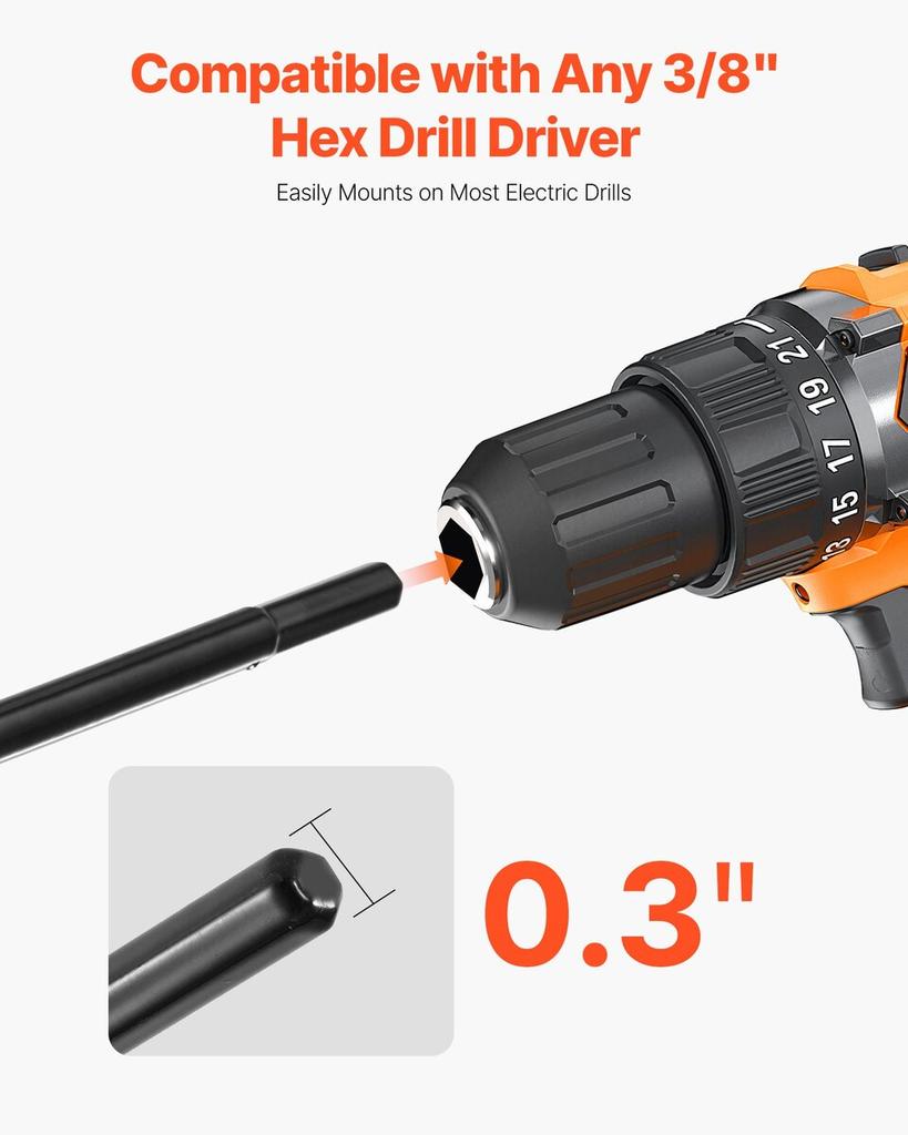 Auger Drill Bit 1.57 x 8.67 in Earth Spiral Post Hole Digger Planter Tool