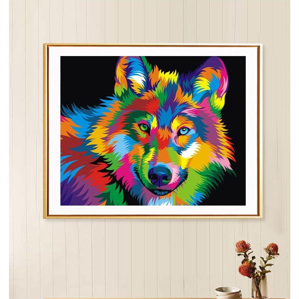 5D Diamond Painting DIY Full Diamond Colored Animal Cross Stitch