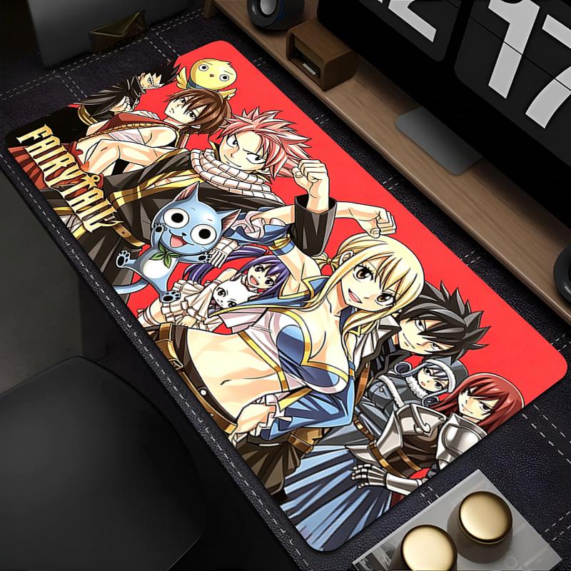 Cool Anime Mouse Pad Non Slip Big Table Mat Fairy Tail Office Mousepad Hot Keyboard Pad Rubber Base Gaming Daily Use Mousepad