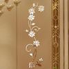 Acrylic Flower Shape Wall Sticker Background Art Living Room Mirror Home Fashion Decoration Wall Stickers Posters House Supplies