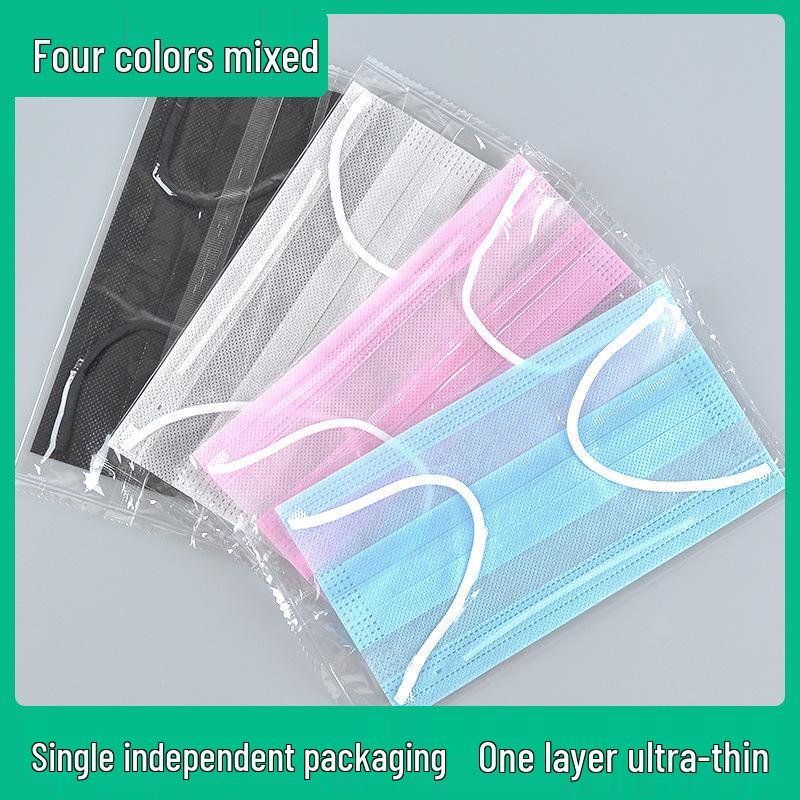 Ultra-dünne atmungsaktive Einwegmasken: Ein- oder dreilagig, Unisex, Einzeln verpackt, Erhältlich in Weiß oder Schwarz