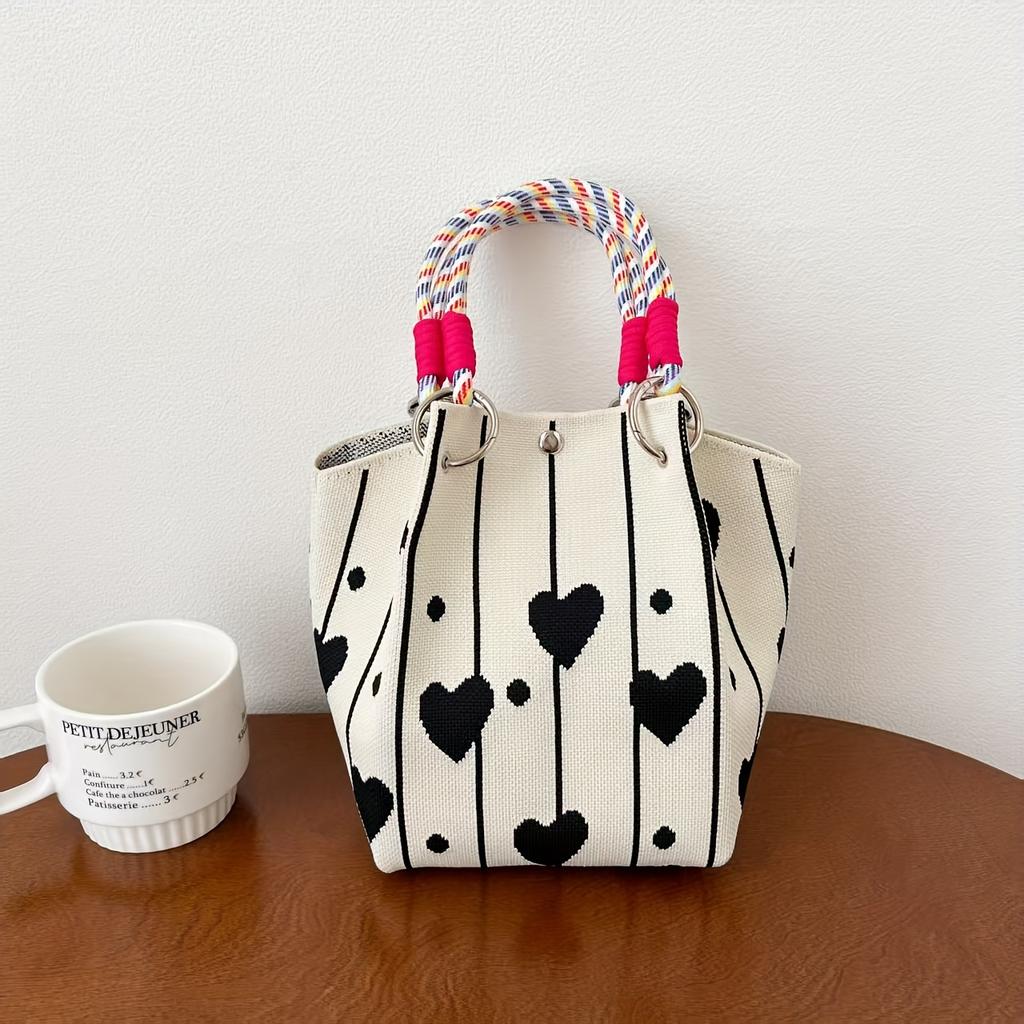 Large Capacity Women's Handbag | Ring Buckle Drawstring Casual Carry Bag Foldable Bucket Bag