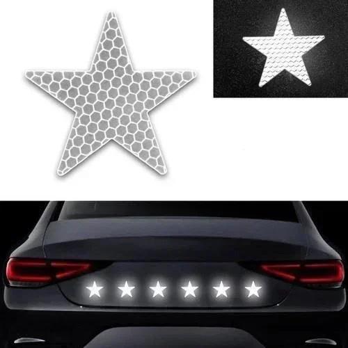 10pcs High Intensity Grade Reflective Safety Warning Tapes Stickers Self-Adhesive For Car Truck Motorcycle Bike Camper Helmet