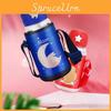 Easy To Clean 700ml Portable Drinking Straw Shoulder Strap Water Bottle For Kids