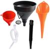 3 Pcs Fuel Plastic Funnels With Detachable Spout And Filter For Garage Motorcycle Car Van Truck Refueling Engine Diesel Petrol