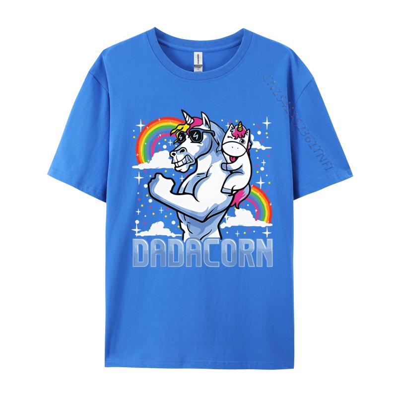 Dadacornunicorn Papa Und Baby Tolles T-Shirt Retro Bedrucktes T-Shirt Anime Vintage T-Shirt Herrenbekleidung