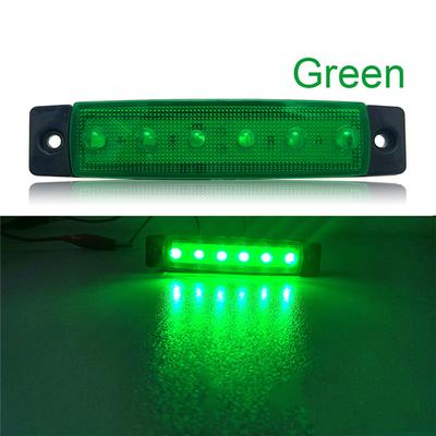 1Pcs Indicadores de marcador lateral de caminhão e reboque Luz de folga Luz traseira de destaque de freio de carro Luz traseira 6Led 12V/24V Lâmpada de sinal de advertência