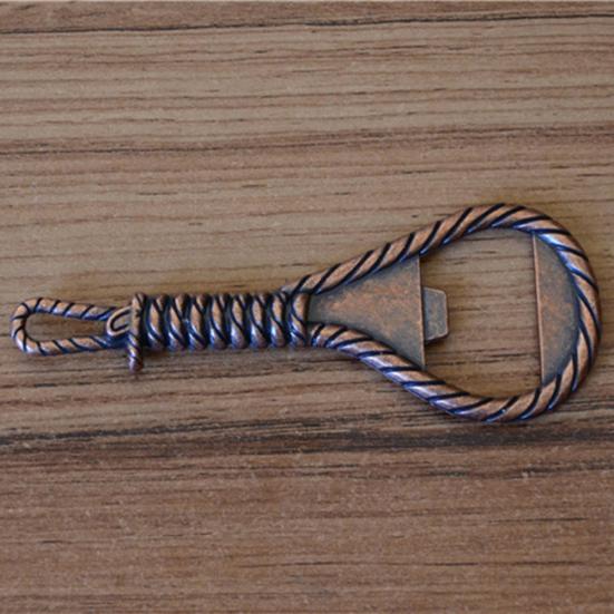 Zinková slitina lana klíčenka ve tvaru otvíráku na lahve piva kuchyňský bar restaurace nástroj