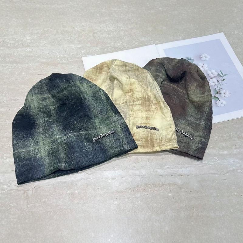 Niche tie-dye wasteland wind pile hat women's spring and autumn retro face small bag head cold hat versatile pullover hat