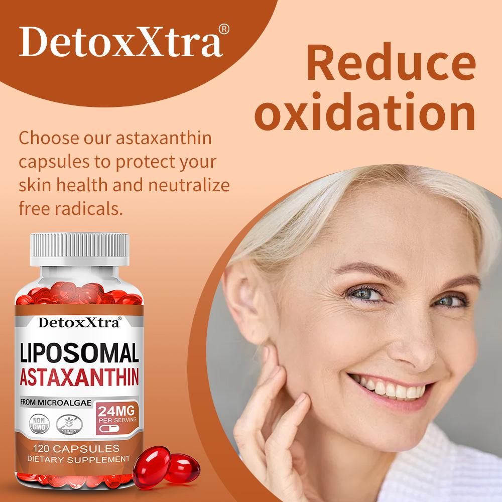Liposome Astaxanthin 120 Soft Capsules - Balances Skin Cell Health