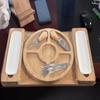 Bamboo Wooden Cheese Board Set