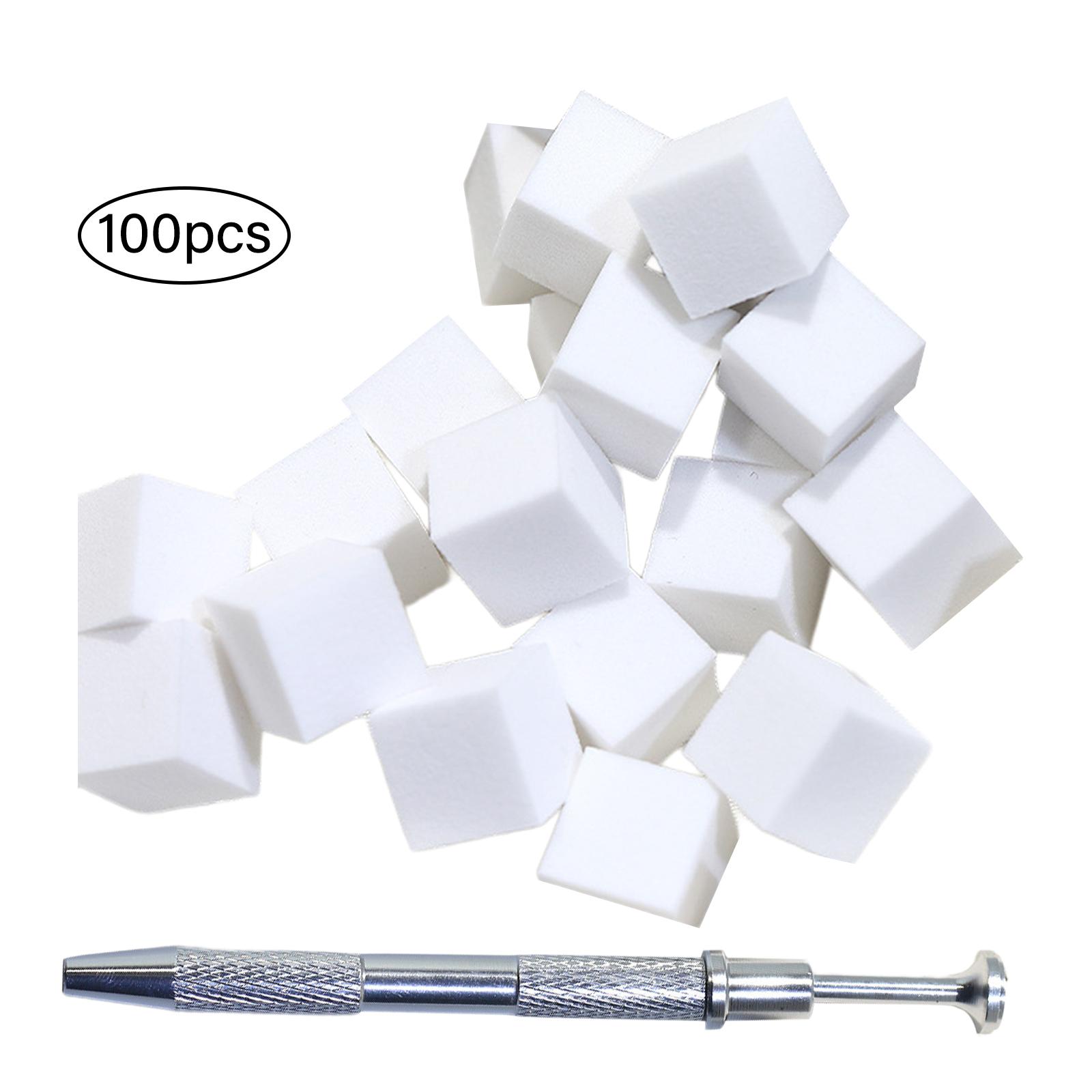 

100 шт. губок для ногтей с ручкой для захвата для модных дизайнов ногтей Ombre для женщин, необходимый набор для нейл-арта A