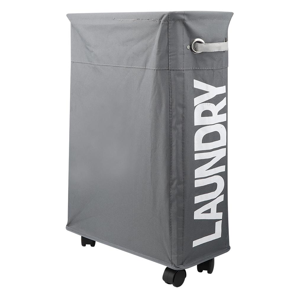 Foldable Laundry Basket Waterproof Dirty Clothes Organizer Storage Bag with Wheels