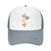 Pastel Sketch Hearts Vertical Love Mesh Baseball Cap Casual Hat Outdoor  For Womens Unisex FeUnisex