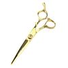 FZJ-38 Golden Bamboo Hairdressing Scissors Set: Straight, Serrated, Thinning for Salon.