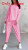 Fall Winter Womens Casual Sweatsuit With Pockets And Spliced Design For Streetwear Style