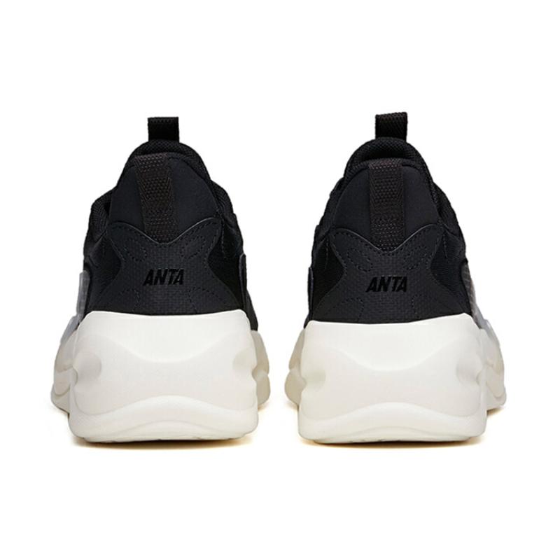 Anta Chao Worship 2.0 Life Collection Anti-Slip Wear-Resistant Low-Top Casual Shoes Men's Black White Sneakers 112138840-4