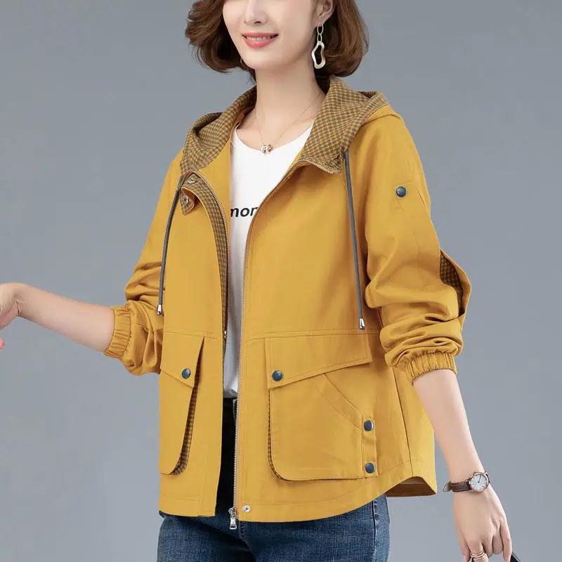 Coat for Women Winter Thickened Casual Oversize Double Layer Windbreaker Waterproof Hooded Jacket