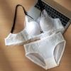 Womens Lace Bra Set Push Up Small Bust Non-Empty Cup Soft Support Adjustable