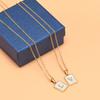 Fashionable Stainless Steel Shell Letter Pendant Necklace 18k Gold Plated European And American Style