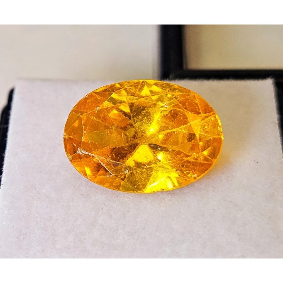 Oval Cut Natural Yellow Zircon 6-7 Ct Fabulous Certified Loose Gemstone