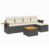 VidaXL Garden Lounge Set with Cushions 6 Pcs, Patio Sofas, Patio Furniture Set, Outdoor Furniture, Black 3265508
