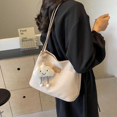 Women's High-End Textured Shoulder Bag - Fashionable, Versatile, Commuter Bucket Tote