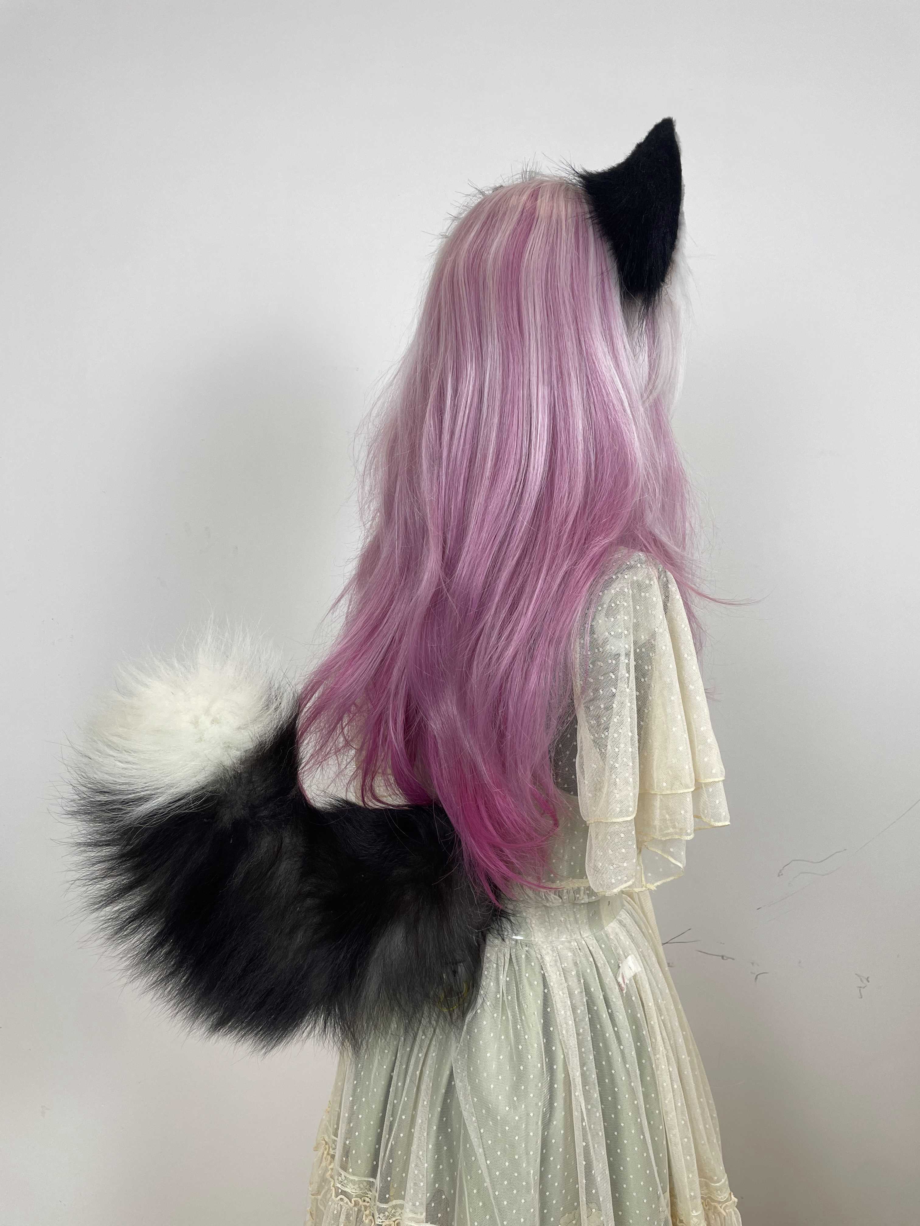 

Moving Tail Electronic Electric Swing Tail Cat Tail Wolf Tail Cosplay Party Atmosphere Prop Option 1