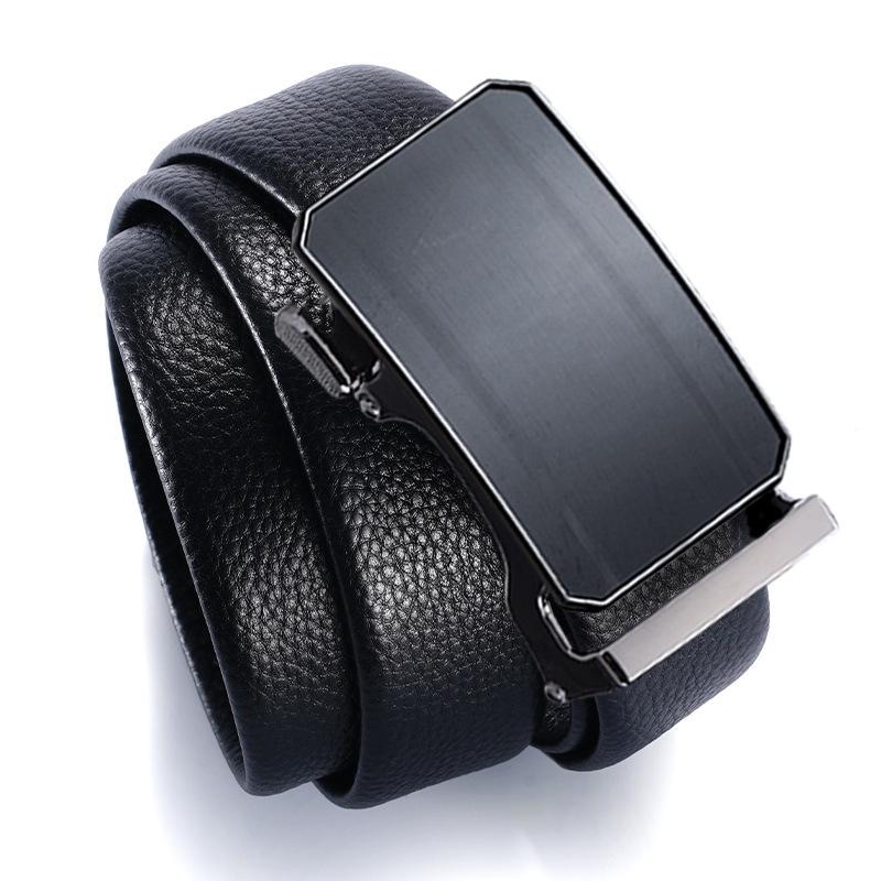 Belt Automatic Buckle Belt Business Casual Pants Belt Cowhide Suit Belt