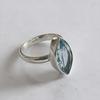 Blue Topaz Ring, 925 Sterling Silver Handmade Promise Ring for Women, Natural Marquise Gemstone Jewelry, December Birthstone