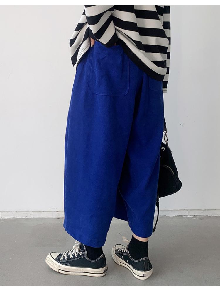 Podzimní ležérní harémové kalhoty Dámské Bavlněné Kalhoty s vysokým pasem Retro Loose Bloomers Dámské oversize kalhoty Pytlovité tepláky