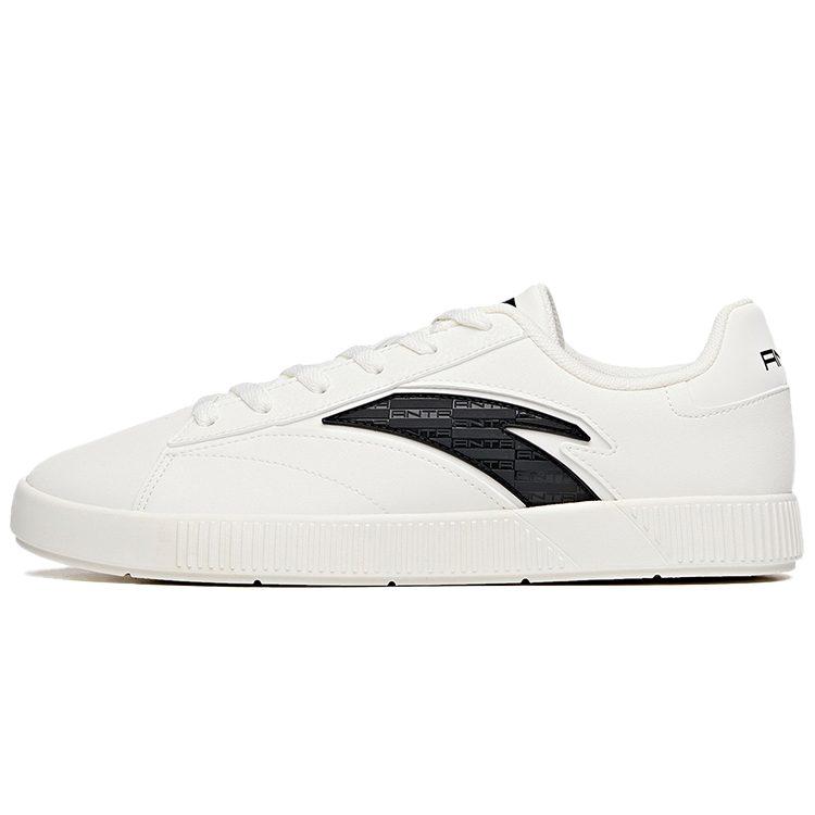 Anta Life Collection Synthetic Leather Slip Resistant Low top Skateboard Shoes Men's White 112048064-2