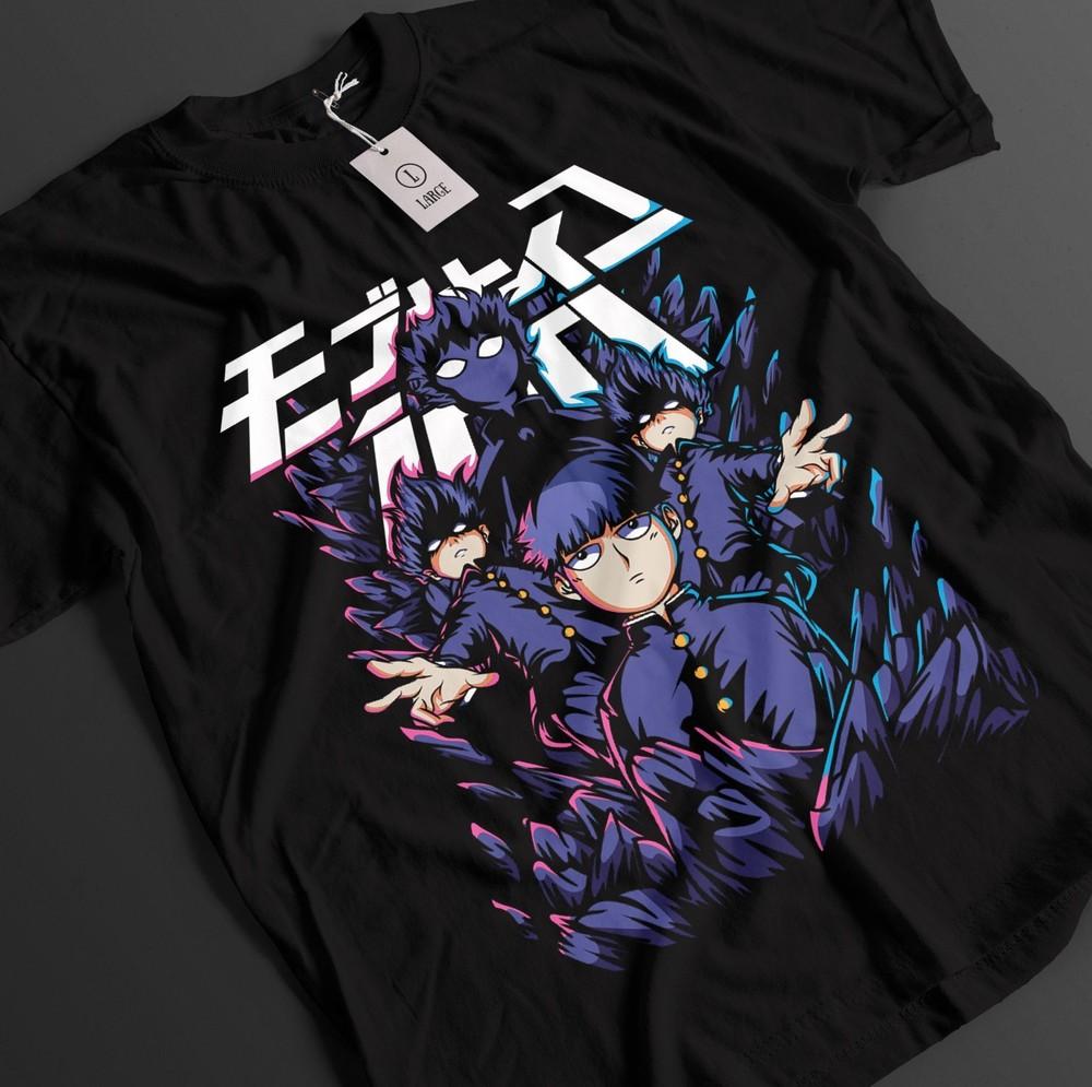 

Mob Psycho 100 Shirt Shigeo Kageyama Tshirt Reigen T-Shirt Ritsu Teru Anime Tee S