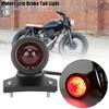 Universal Motorcycles Plating Retro Taillights Tail Brake light Lamp Black SLJ W042B