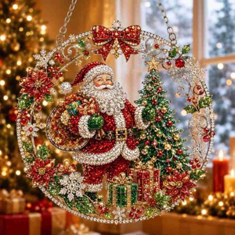 Pearl Beads Christmas Diamond Painting Set Diamond Painting Pendant  Christmas Decoration