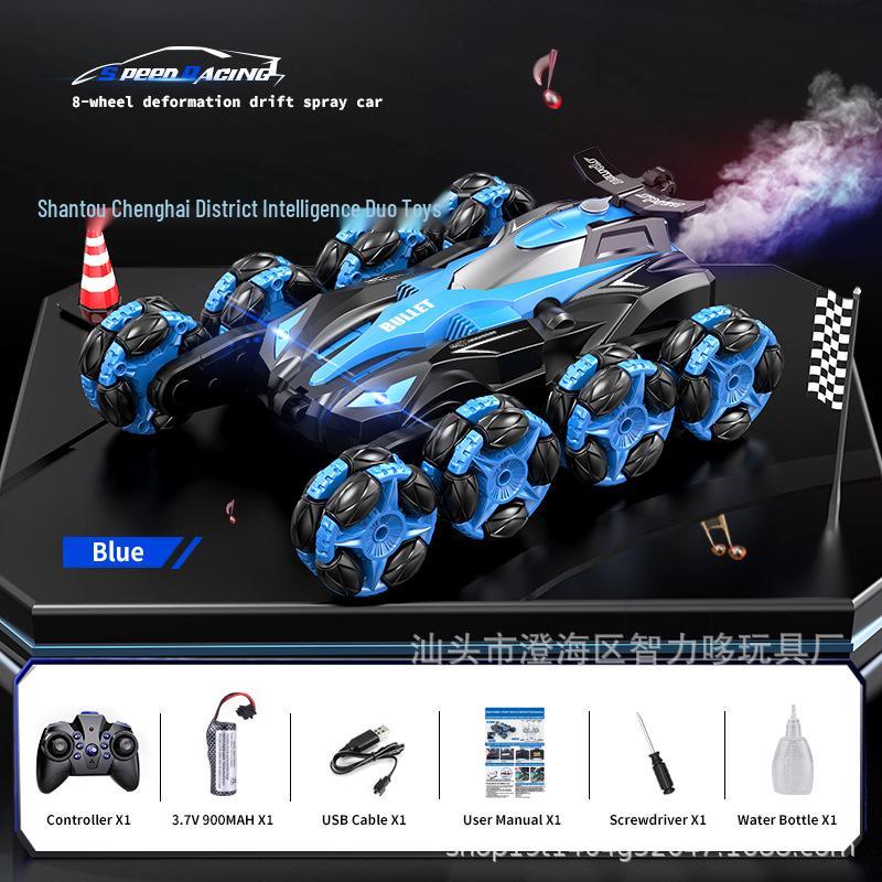 Six-Wheel Drift Stunt Remote Control Car with Music and Spray Effects – 2.4G Off-Road Climbing Vehicle Toy