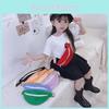 Stylish Candy Color Mini Crossbody Bag For Kids Soft Canvas Waist Pouch