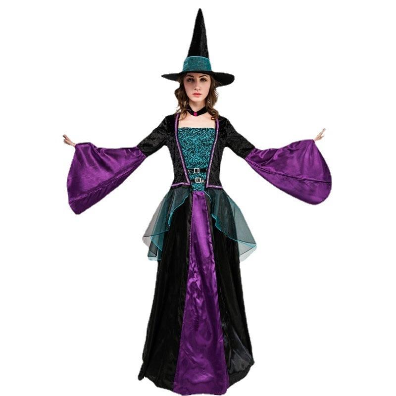 Big girl purple witch dress, stage costume cosplay witch dress, party costume