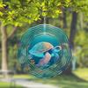 2D Peacock Metal Wind Spinner Colorful Feather Design Outdoor Garden Decor for Patio Yard Kinetic Wind Powered Ornament Unique Gift Idea