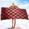 Checkerboard Print Beach Towel - Soft Absorbent Towel for Modern Style, Unique Design for Everyday Use and Comfort