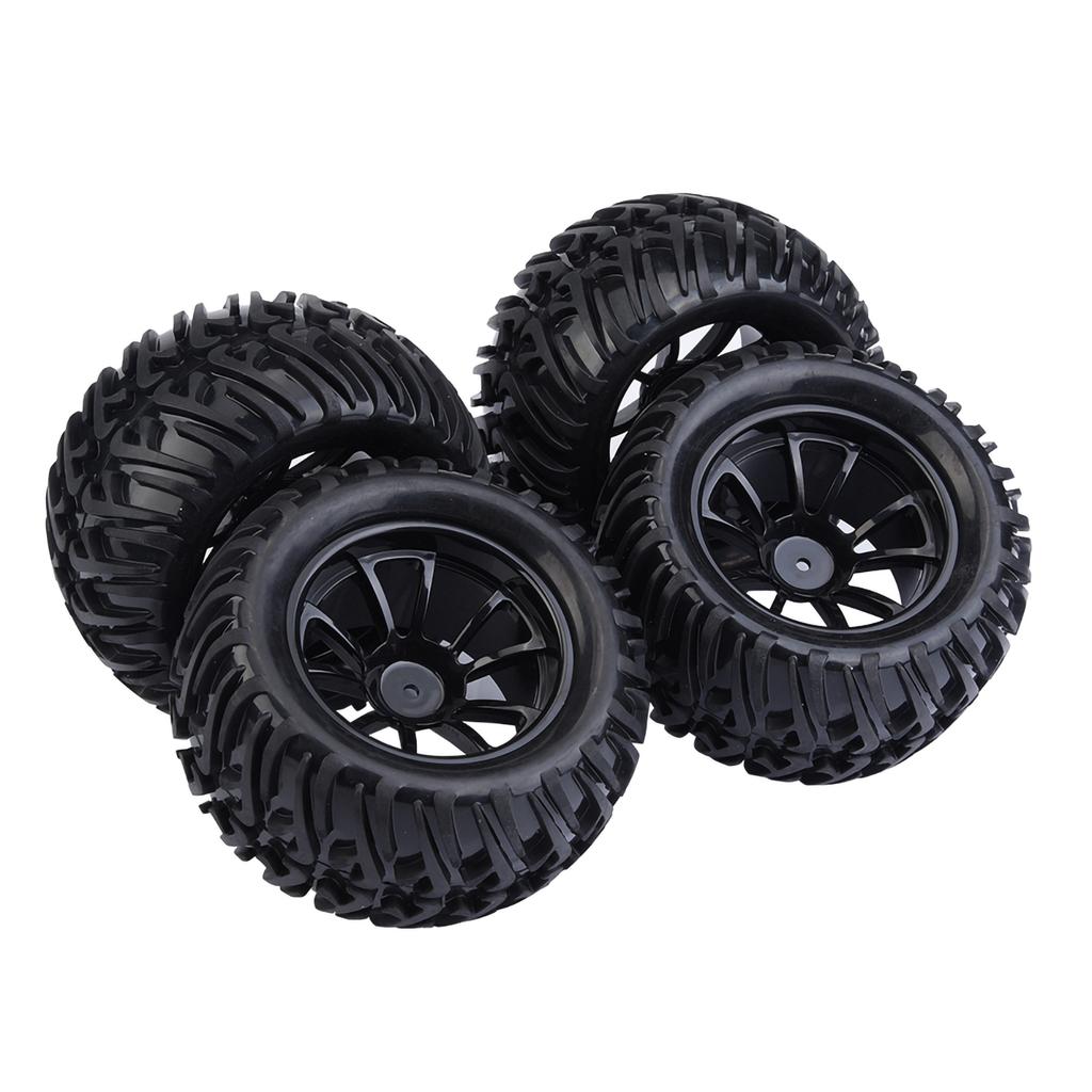 4 szt. Gumowe opony w kształcie litery Y z bieżnikiem i piastami do samochodu ciężarowego RC w skali 110 (10 otworów)