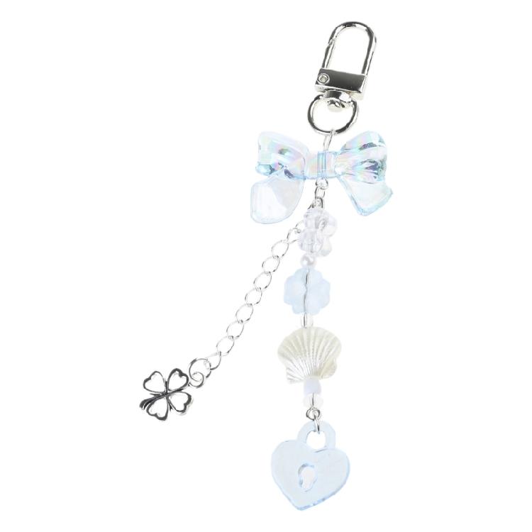 Heart Star Beaded Keychain Pendant Cute Decoration Pendant Keyring Charm