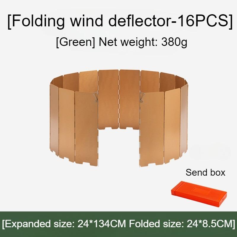 

Вітрозахисна кришка з окисленого алюмінієвого сплаву для кемпінгу, газова плита, 16 предметів, вітрозахисна кришка для кемпінгу на відкритому повітрі, для пікніка, приготування їжі золотий